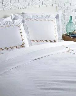 Promo 😍 Westport 300TC Scroll Cotton Percale Duvet Set Home Duvet Inserts & Duvets 🔥