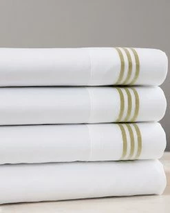 Wholesale 👏 Westport 300TC Hotel Embroidered Sateen Sheet Set Home Sheets ⭐