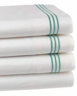 Best Sale 😀 Westport 300TC Three Line Merrow Embroidered Sheet Set Home Sheets 🌟
