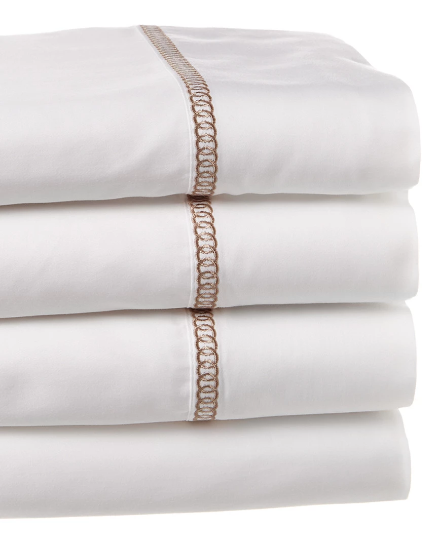 Outlet โค๏ธ Westport 300TC Circle Link Embroidered Sheet Set Home Sheets ๐