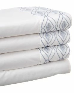 Discount 😀 Westport 200TC Embroidered Sheet Set Home Sheets 🧨