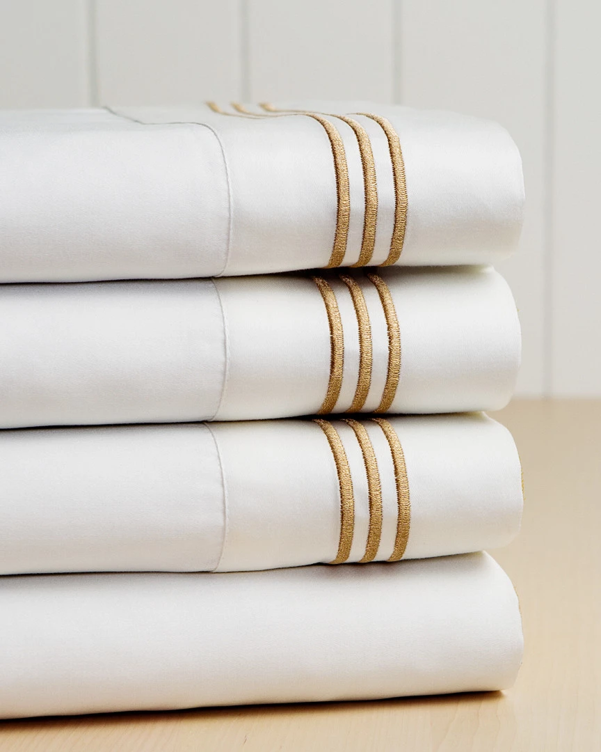 Hot Sale โค๏ธ Westport 300TC Hotel Embroidered Sateen Sheet Set Home Sheets ๐